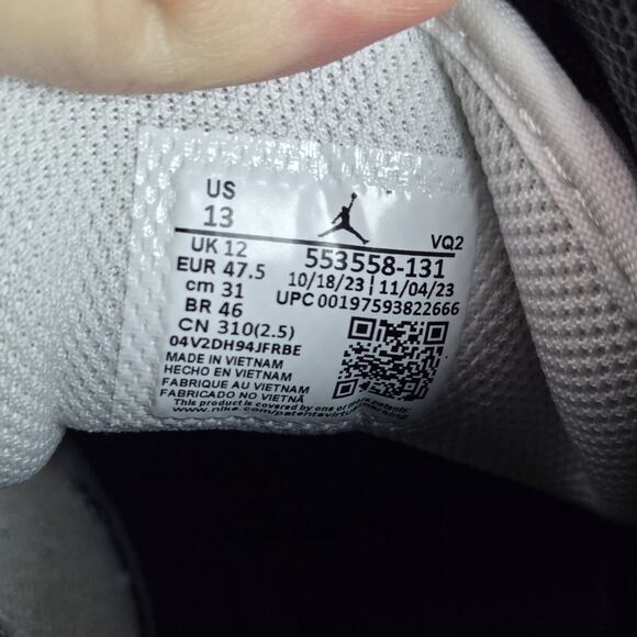 NEW Nike Air Jordan 1 Low Mens Size 13 Shoes Green Glow Black White 553558-131 - Picture 10 of 12